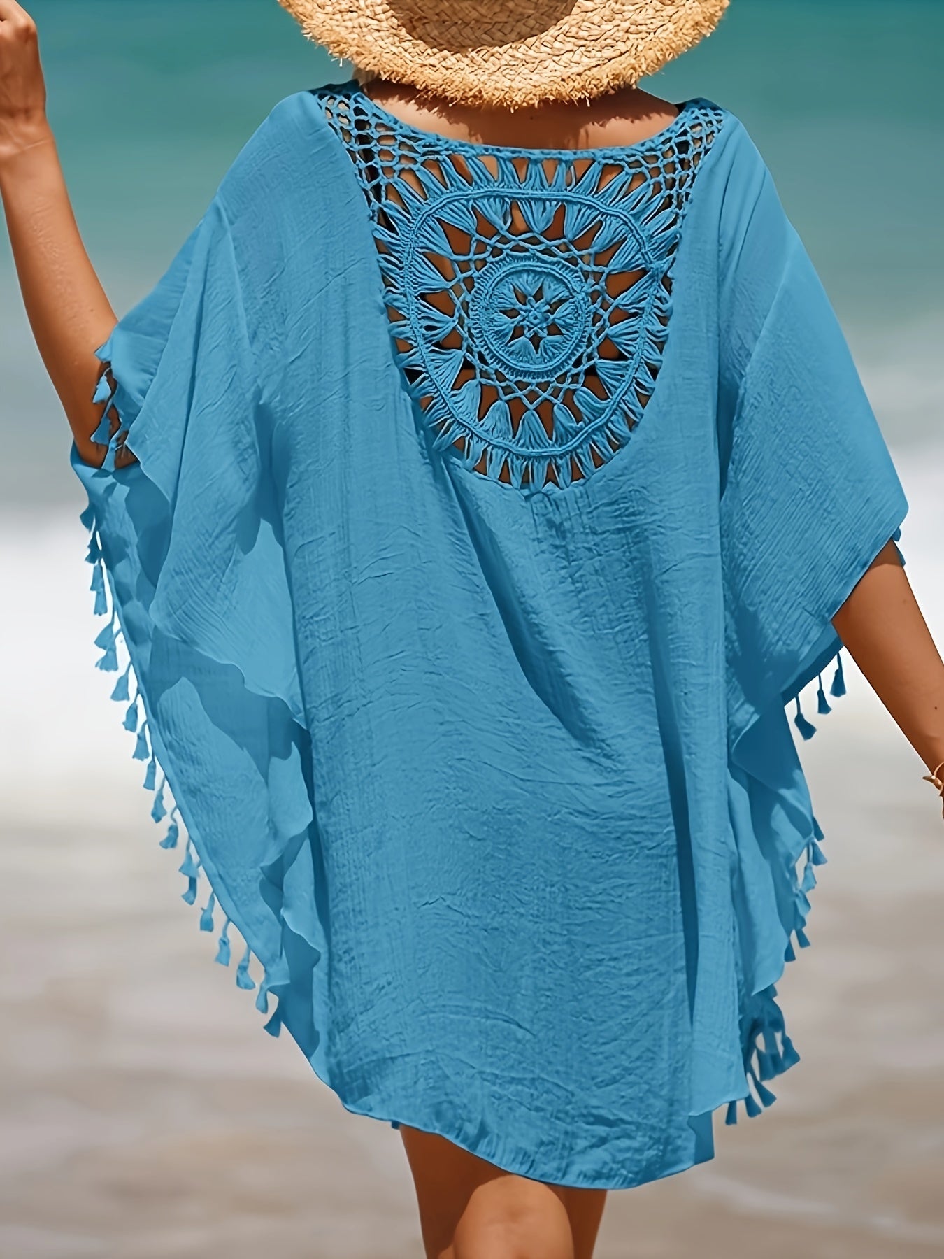 Women's Swim Cover-Up - Beach Ready – Apricot / White – view 8