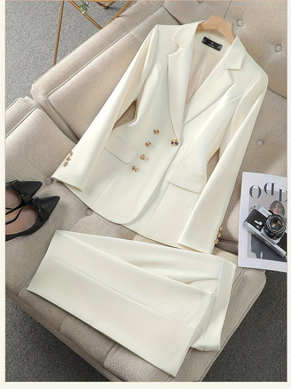 Women's Tailored Work Blazer - Professional Commuter Style – White option – main product image