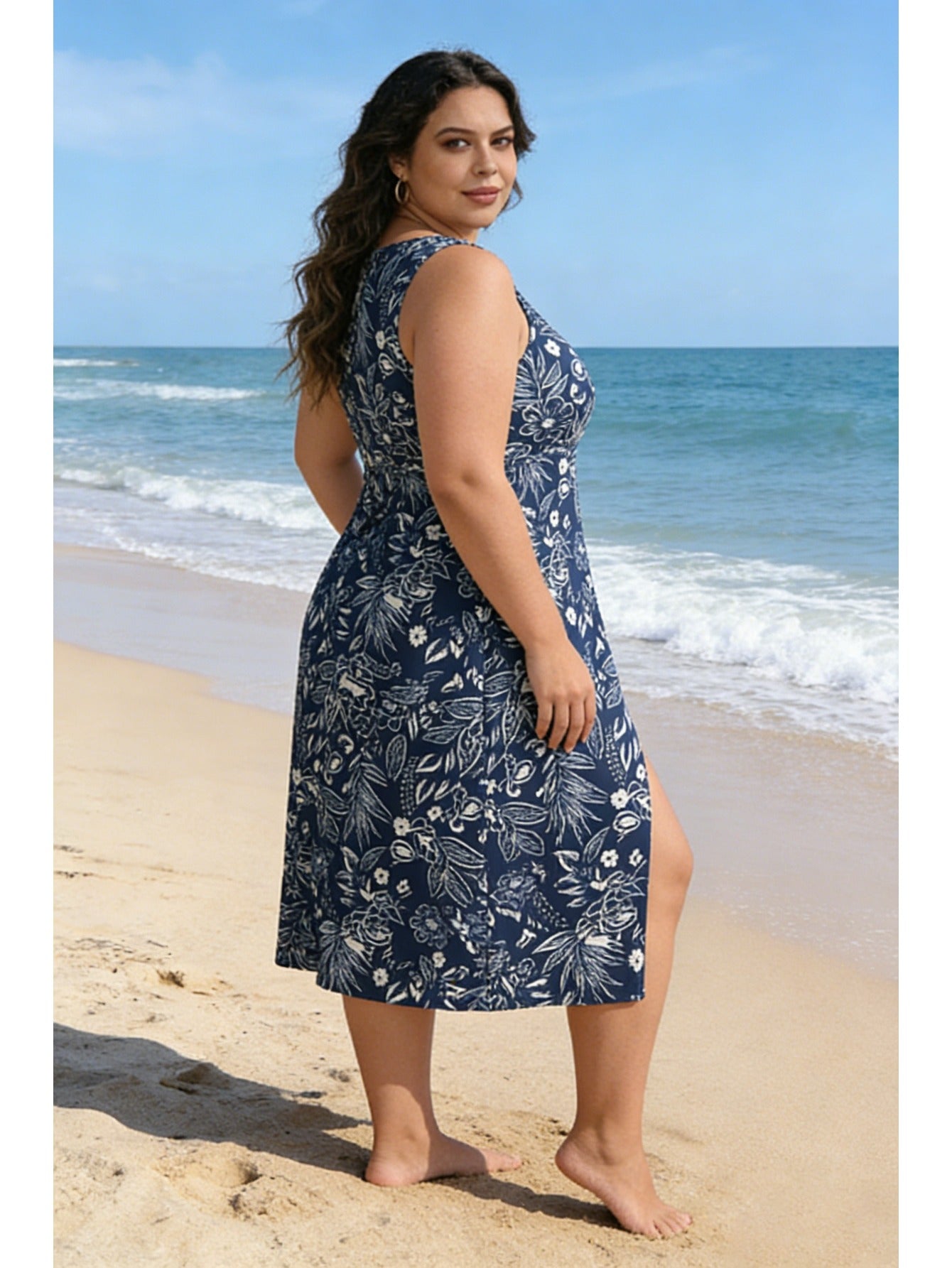 Women's Tankini - Beach Ready – Navy Color – view 10