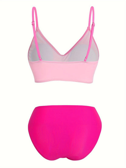 Women's Tankini - Colorblock Classic Neckline detail view