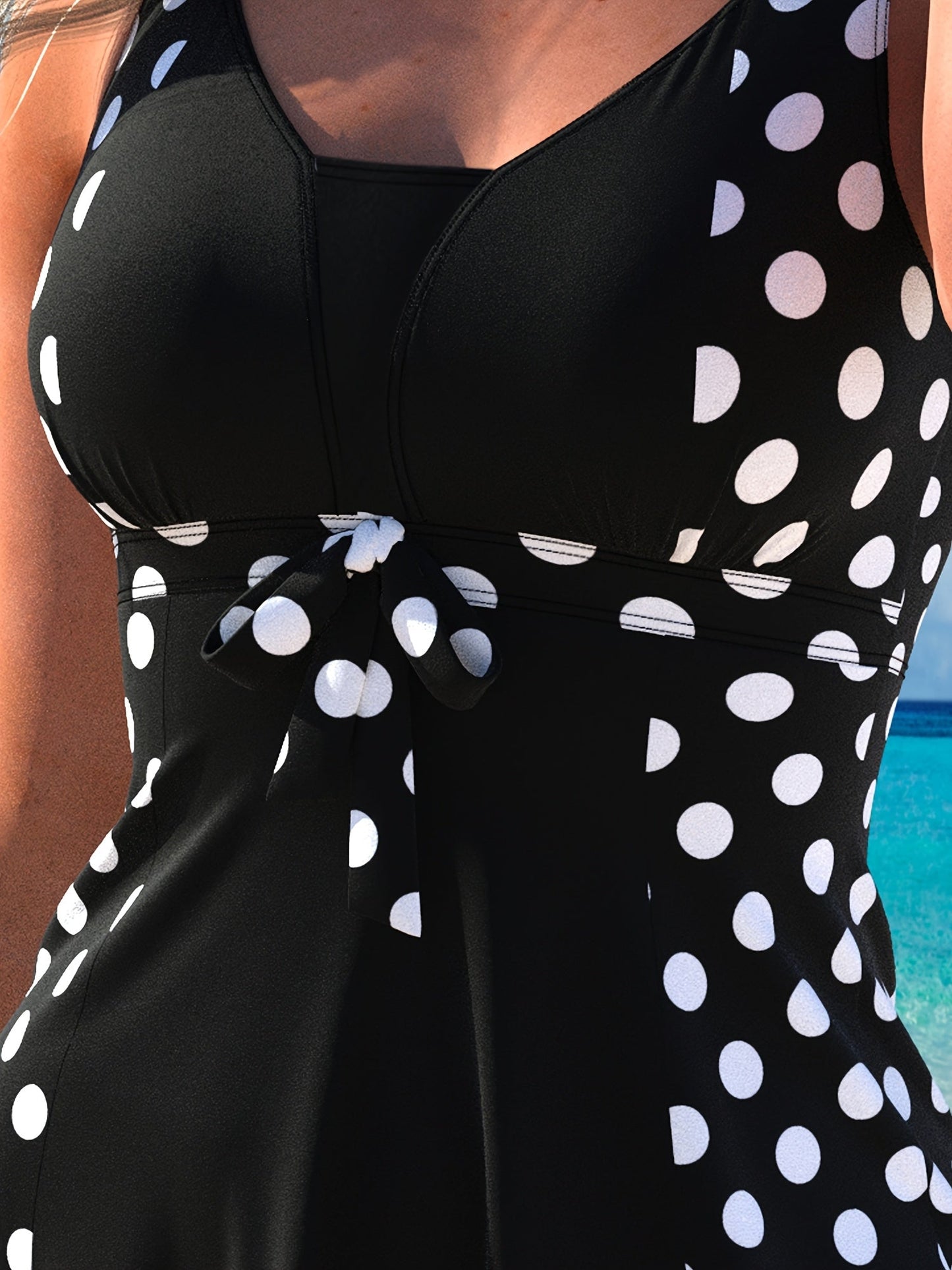 Women's Tankini - Polka Dot 2-Piece Beach Style detail view