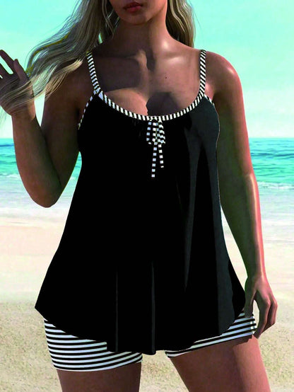 Women's Tankini - Striped detail view