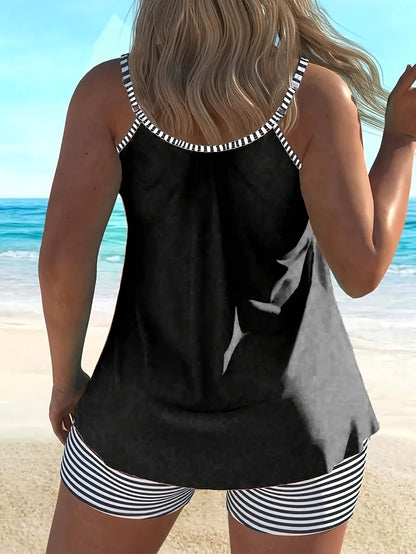 Women's Tankini - Striped detail view