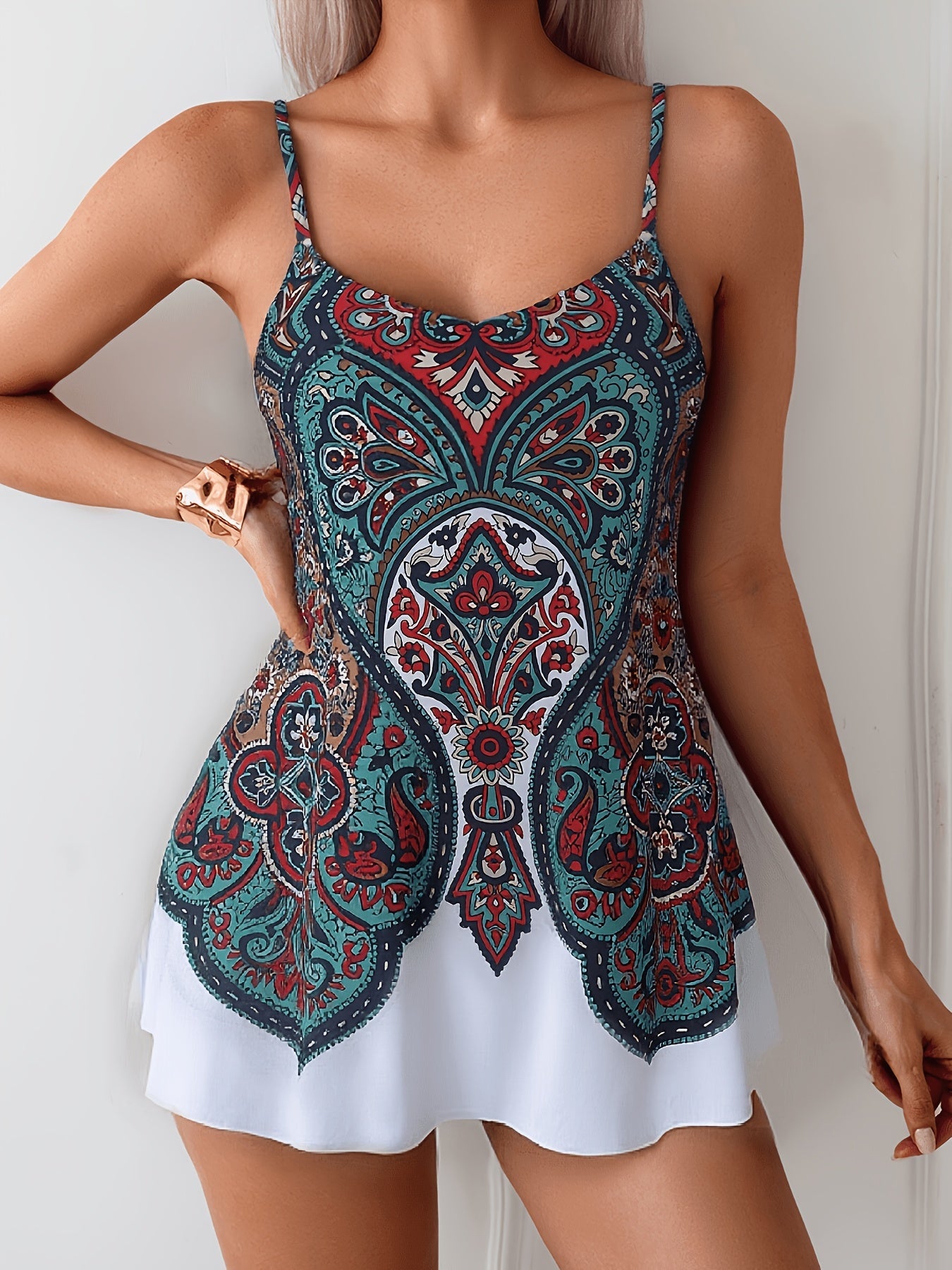 Women's Tankini - Vacation Style Halter Neck detail view