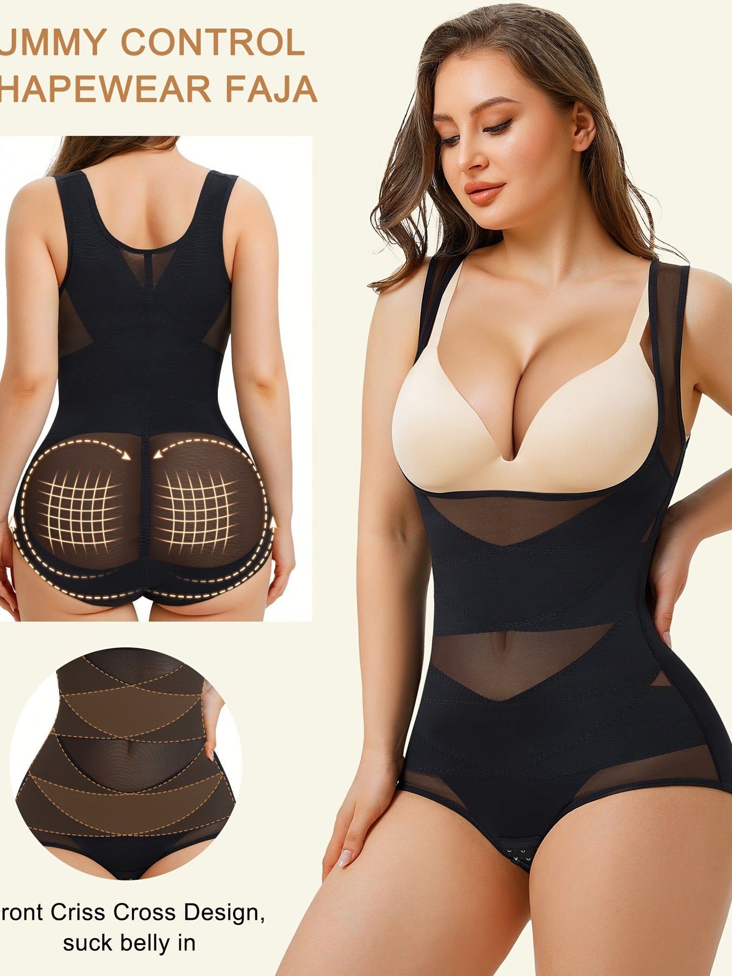Women's Targeted Control Shapewear Bodysuit - Butt Lift Body Smoothing – view 9