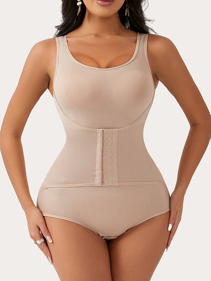 Women's Targeted Control Shapewear Bodysuit - Butt Lift Body Smoothing, Apricot – view 5