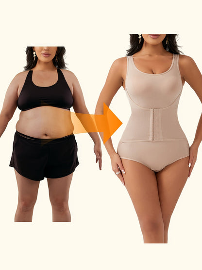 Women's Targeted Control Shapewear Bodysuit - Butt Lift Body Smoothing, Apricot – view 6