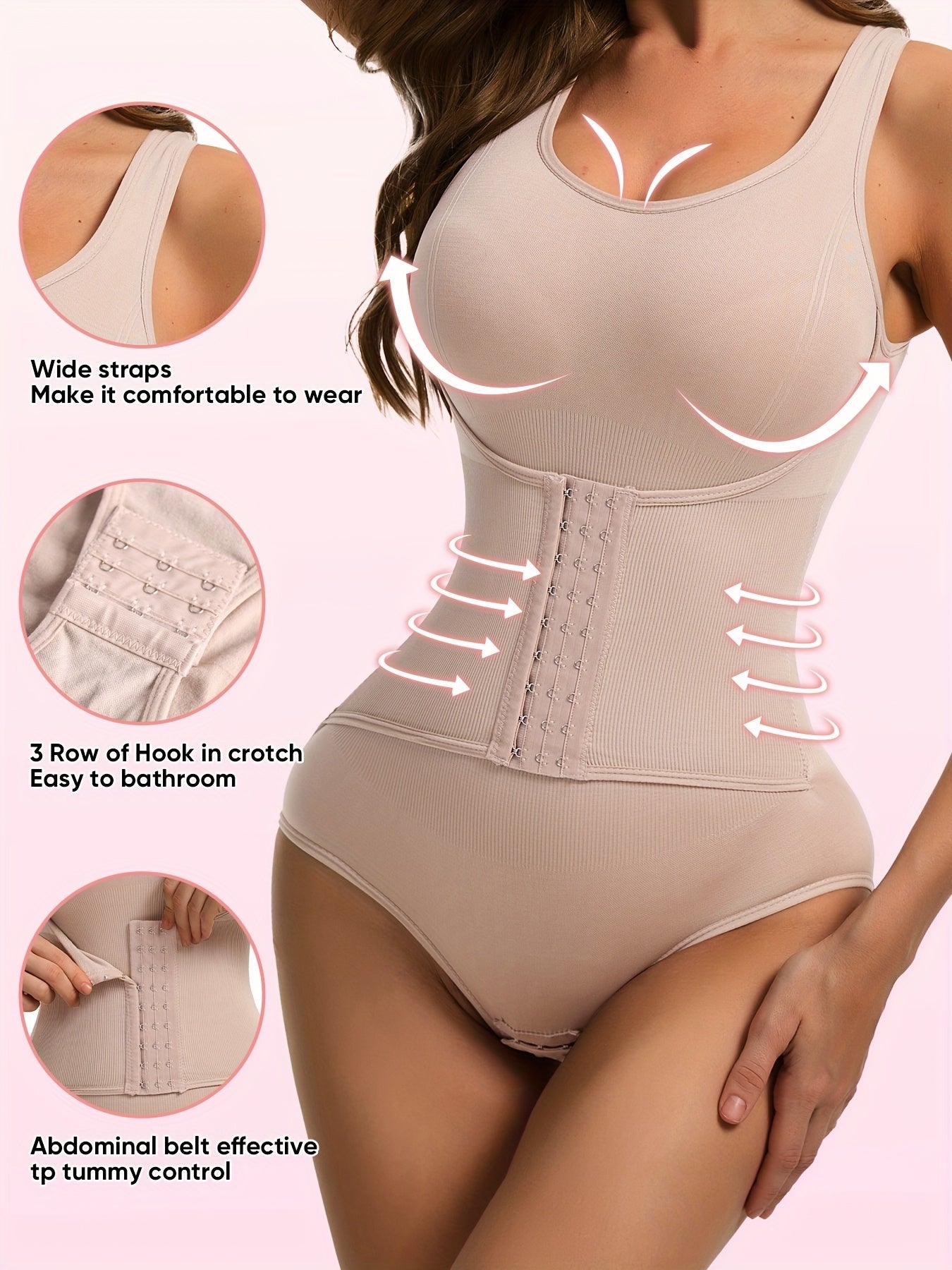 Women's Targeted Control Shapewear Bodysuit - Butt Lift Body Smoothing, Mixed – Knit Underwear – view 6