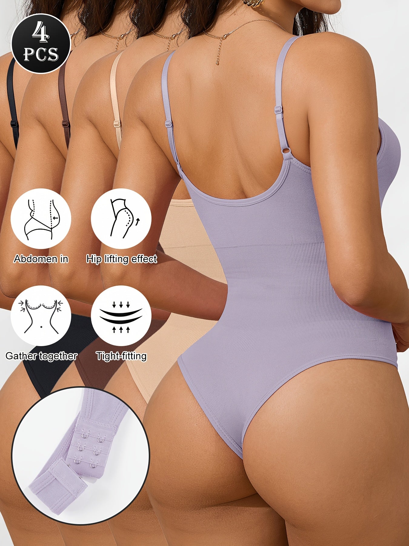 Women's Targeted Control Shapewear Bodysuit - Butt Lift Body Smoothing, Mixed colors – Underwear – main product image