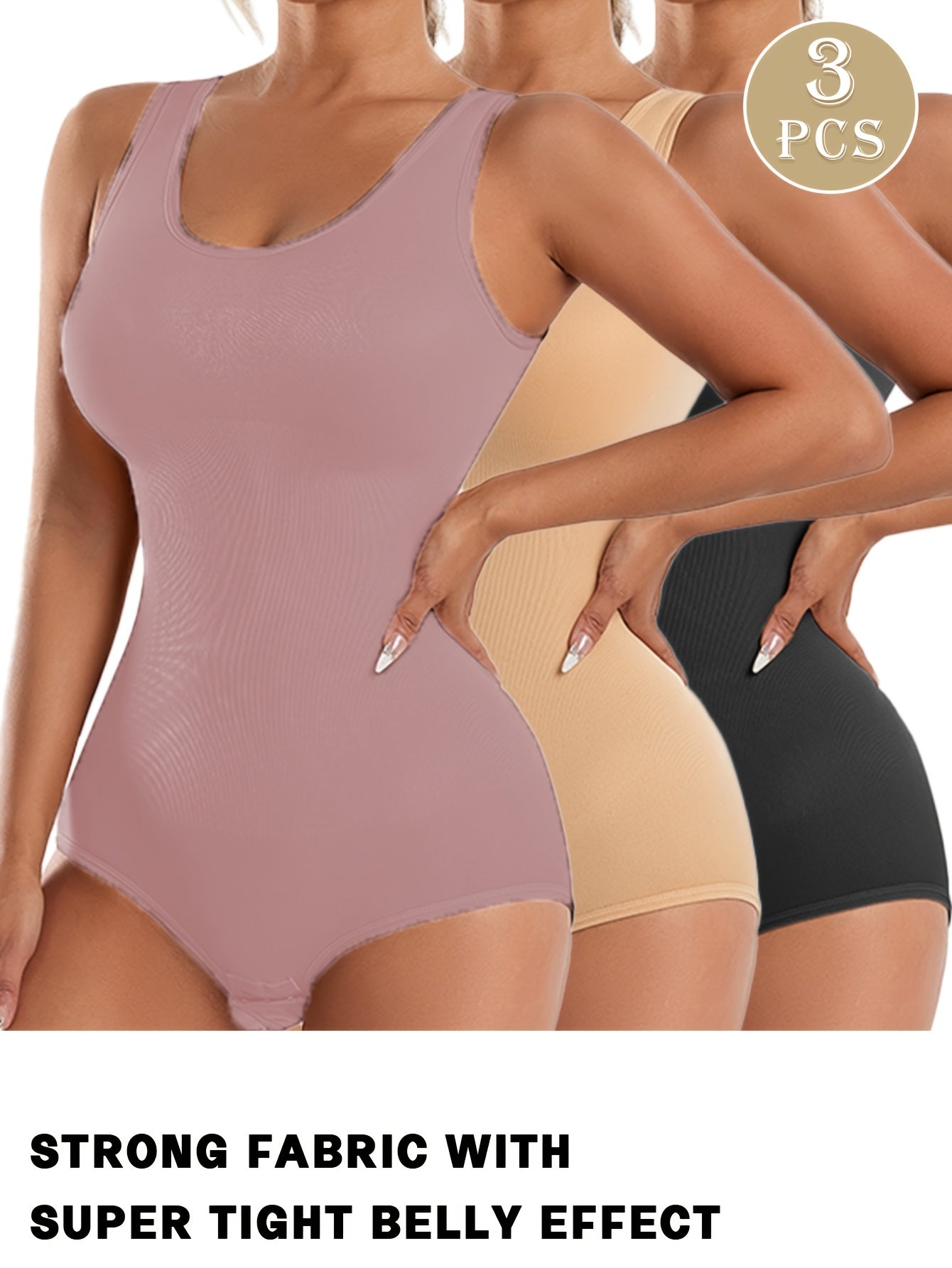 Women's Targeted Control Shapewear Bodysuit - Solid Color Body Smoothing detail view