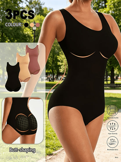 Women's Targeted Control Shapewear Bodysuit - Solid Color Body Smoothing detail view