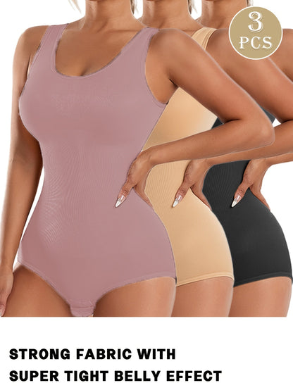 Women's Targeted Control Shapewear Bodysuit - Solid Color Body Smoothing detail view