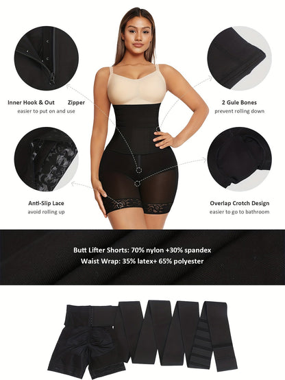 Women's Targeted Control Shapewear Bodysuit - Solid Color Body Smoothing, Black – view 4