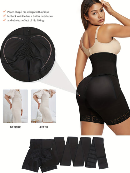 Women's Targeted Control Shapewear Bodysuit - Solid Color Body Smoothing, Black – view 9