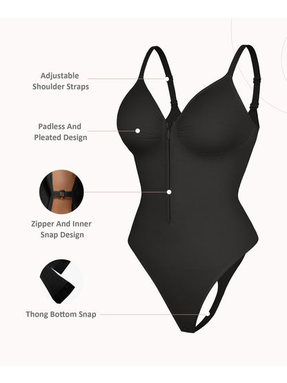 Women's Targeted Control Shapewear Bodysuit - Zip Front Body Smoothing – view 7