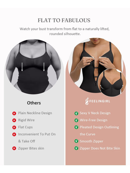 Women's Targeted Control Shapewear Bodysuit - Zip Front Body Smoothing – view 8