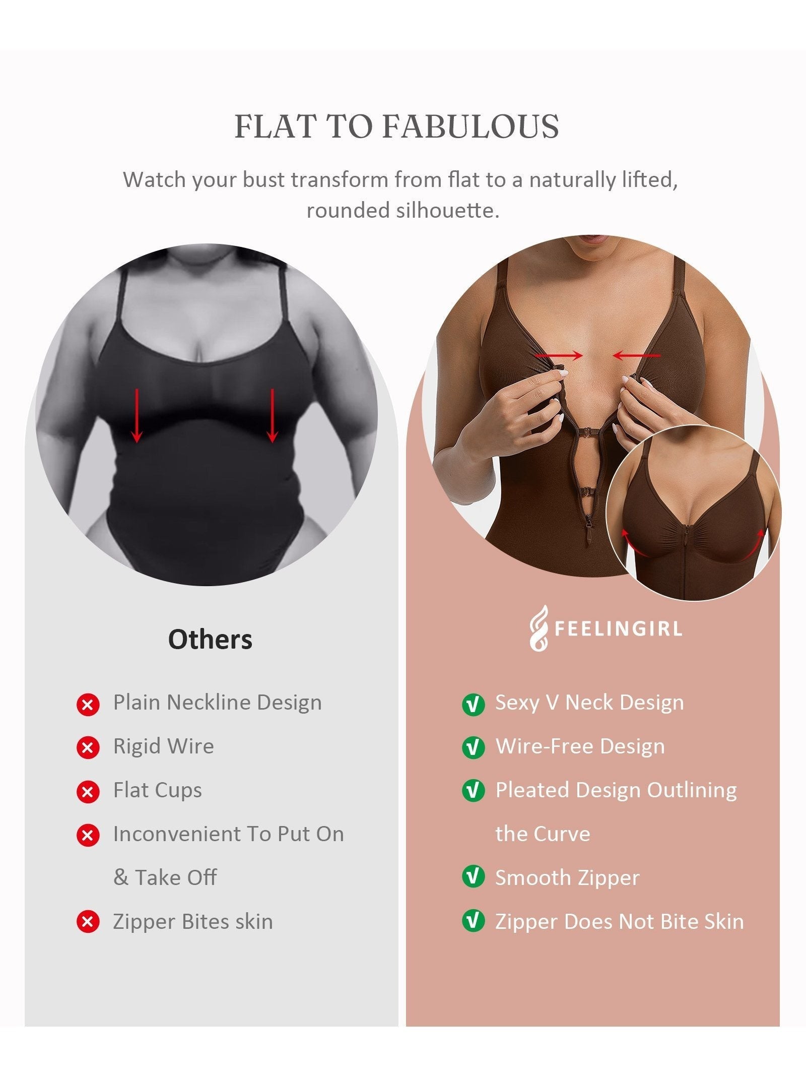 Women's Targeted Control Shapewear Bodysuit - Zip Front Body Smoothing – view 13
