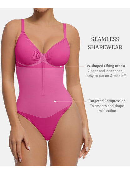 Women's Targeted Control Shapewear Bodysuit - Zip Front Body Smoothing – view 19