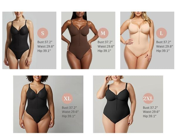 Women's Targeted Control Shapewear Bodysuit - Zip Front Body Smoothing – view 24