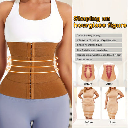 Women's Targeted Control Waist Cincher - Belted Body Smoothing, Brown – view 4