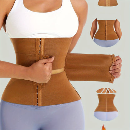 Women's Targeted Control Waist Cincher - Belted Body Smoothing, Brown – view 5