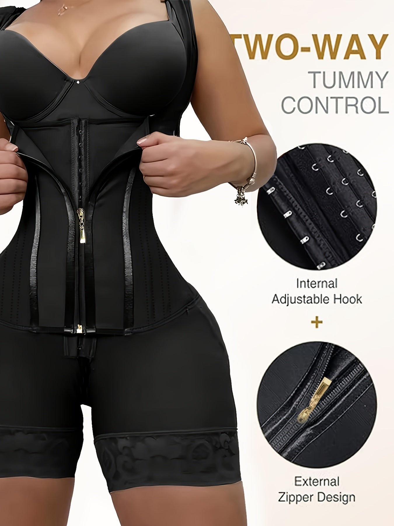 Women's Targeted Control Waist Cincher - Zip Front Plus Size Body Smoothing – view 14