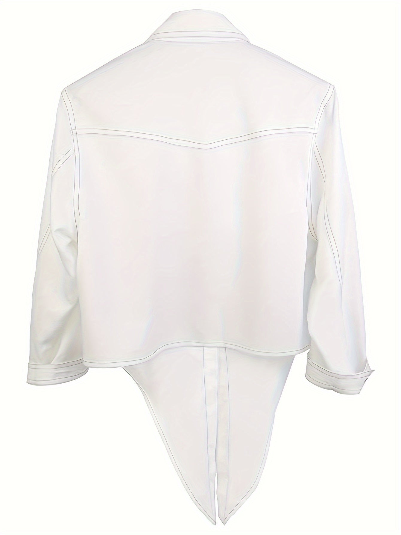 Women's Textured Blouse - Classic Neck Three-Quarter Sleeve detail view