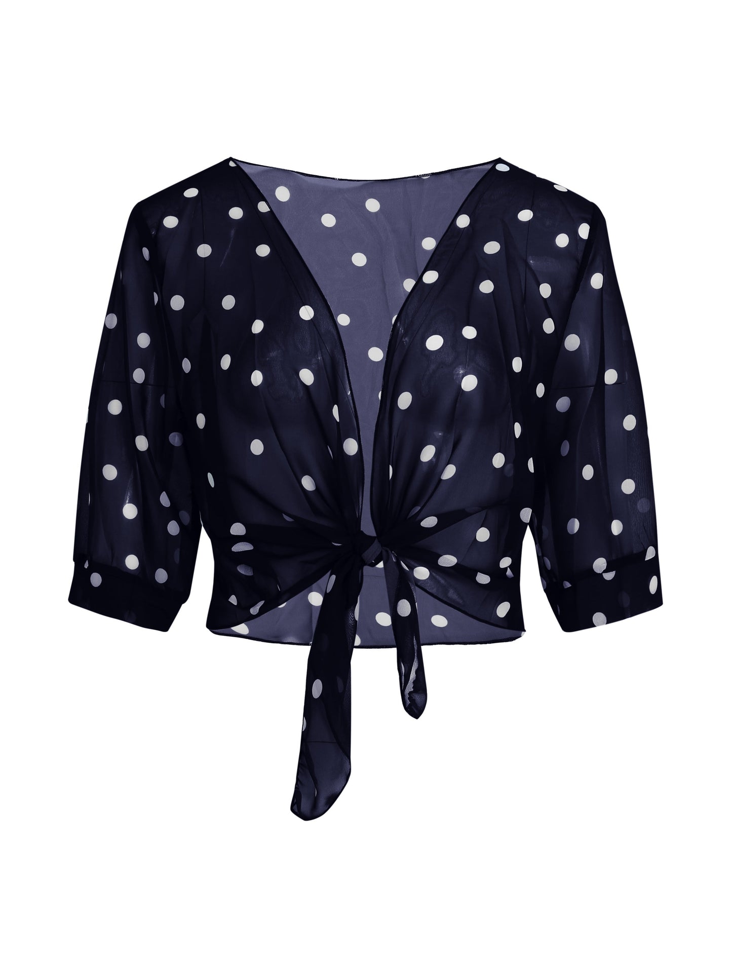 Women's Textured Blouse - V-Neck – Regular fit detail view