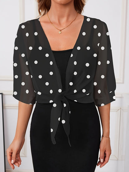 Women's Textured Blouse - V-Neck – Regular fit detail view