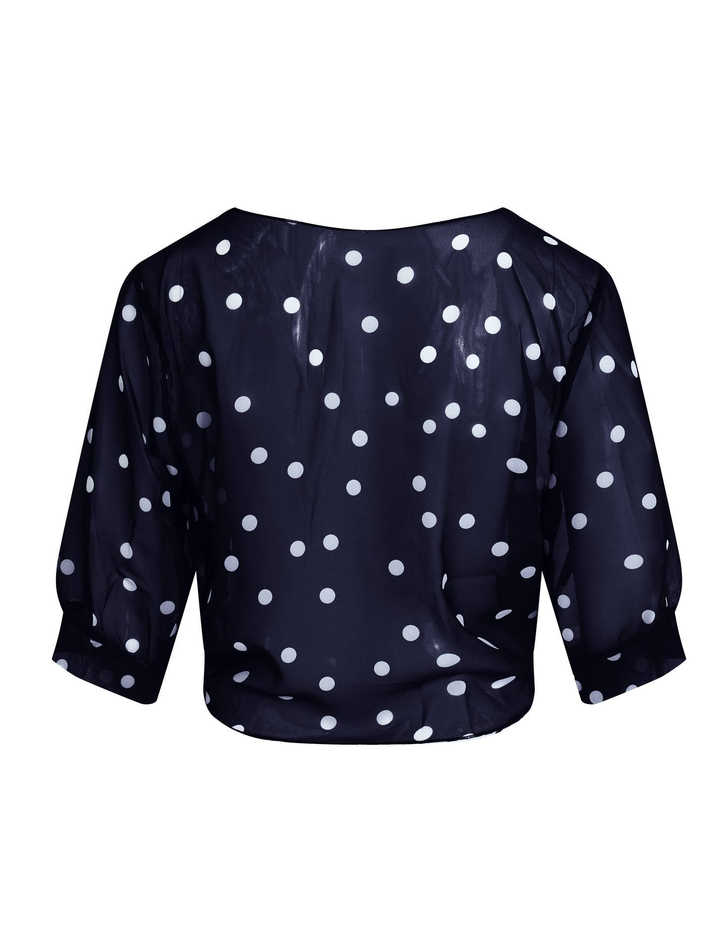 Women's Textured Blouse - V-Neck – Regular fit detail view