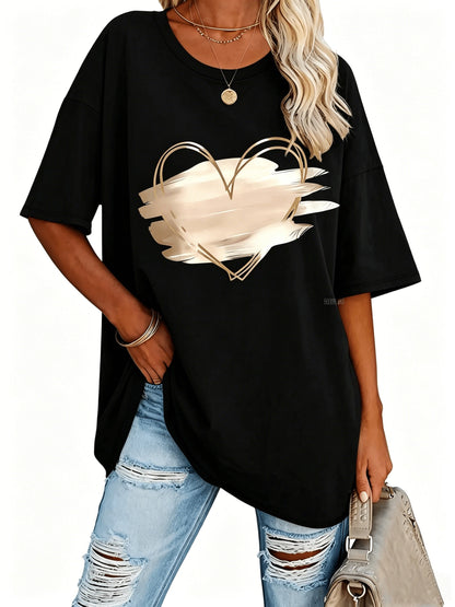 Women's Textured Blouse - V-Neck Short Sleeve – Sizes 1XL–5XL detail view