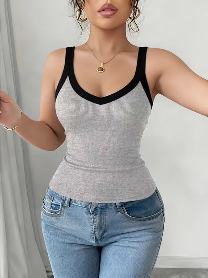 Women's Textured Camisole - 4-Pack V-Neck Sleeveless detail view