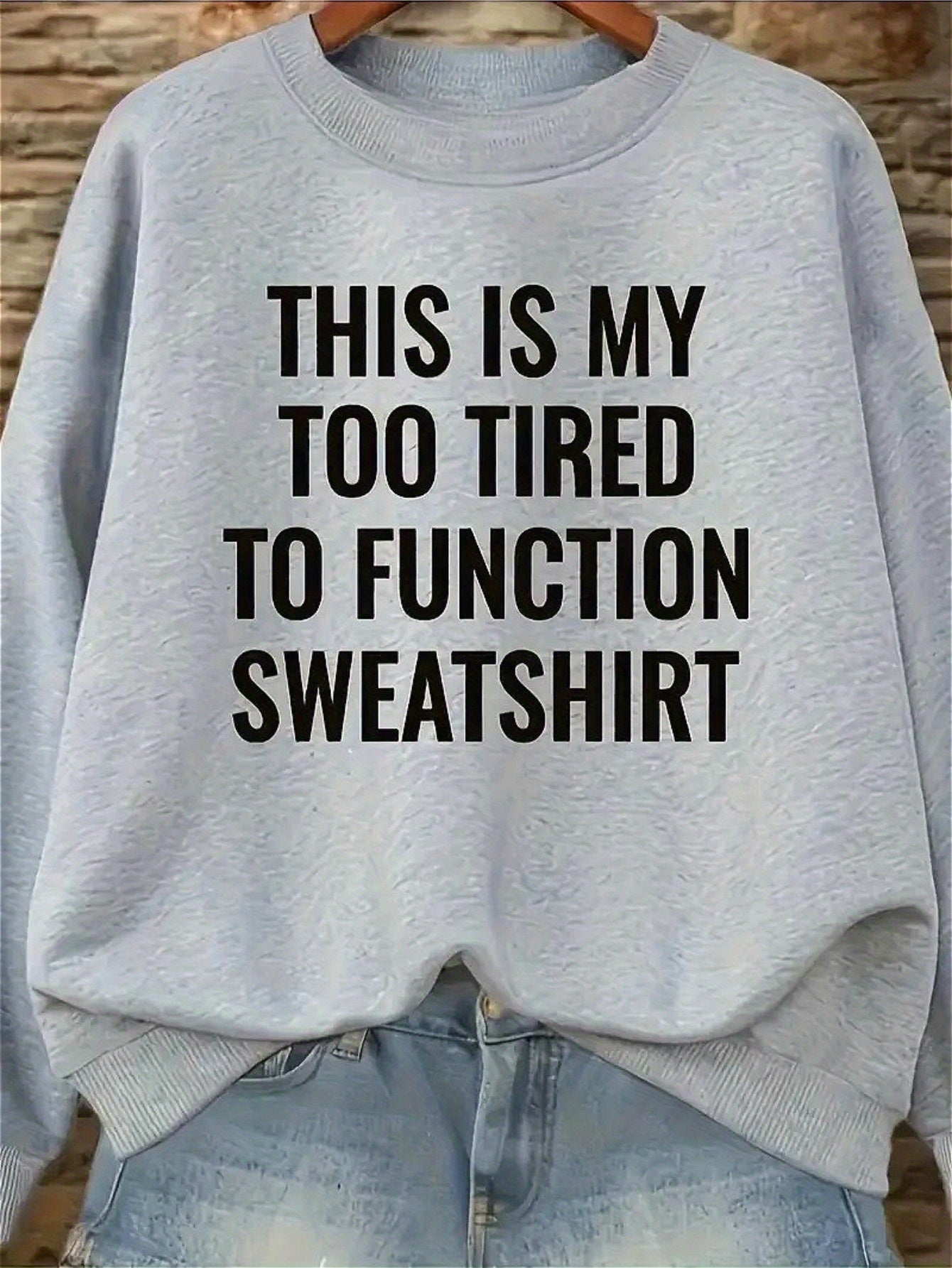 Women's Textured Crewneck Sweatshirt - Regular Fit Crew Neck – White / Black – main product image