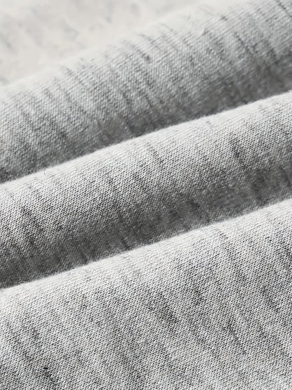 Women's Textured Pullover Sweater - Relaxed Fit Crew Neck – Black / Light Grey detail view