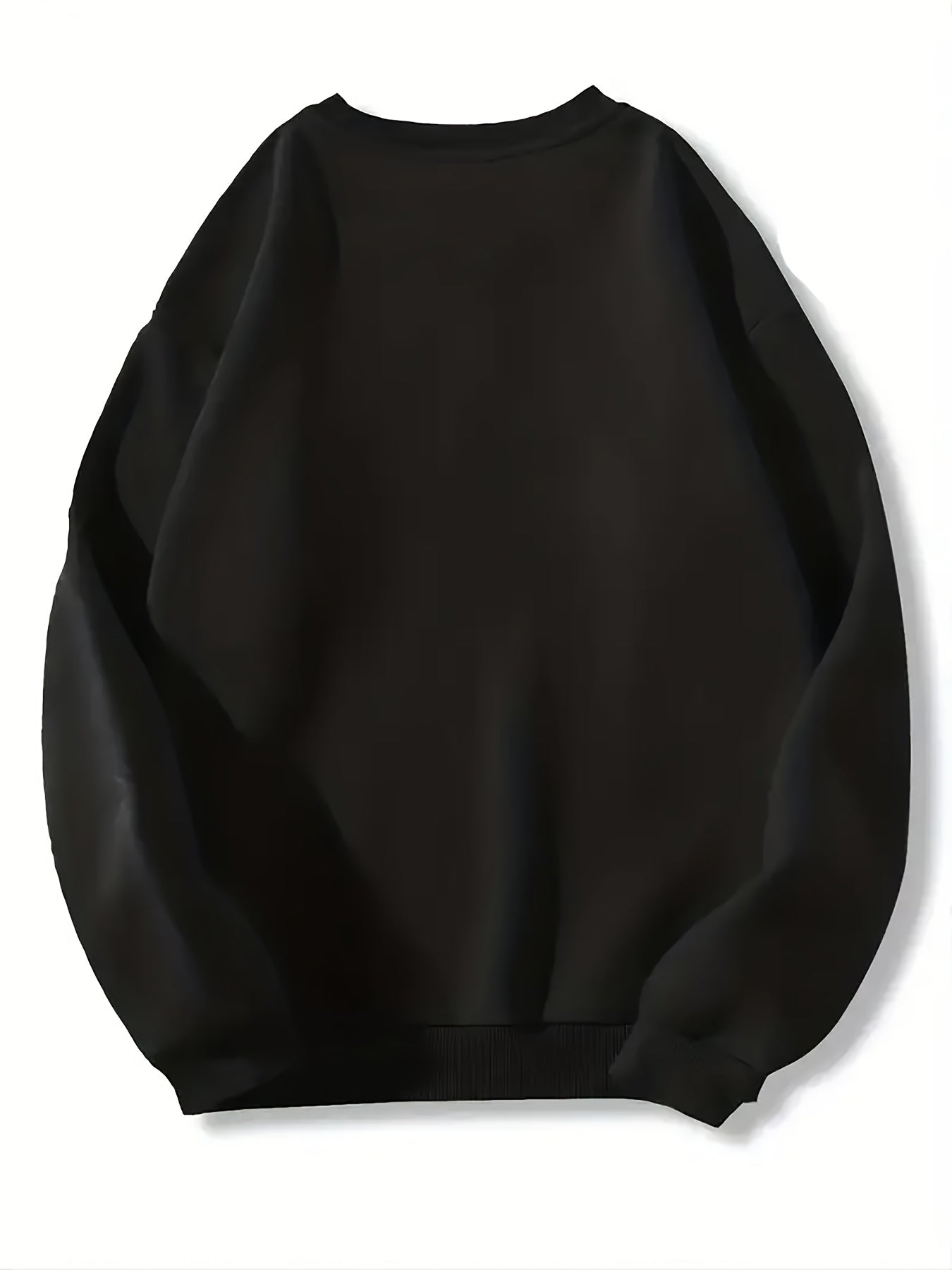 Women's Textured Pullover Sweater - Relaxed Fit Crew Neck – Black / Light Grey detail view