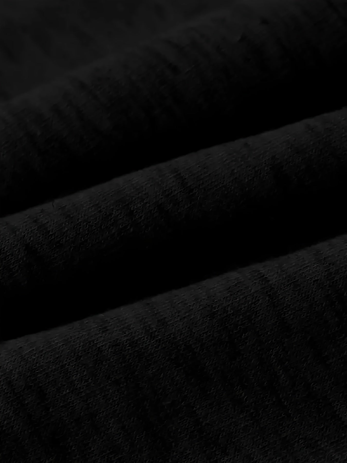 Women's Textured Pullover Sweater - Relaxed Fit Crew Neck – Black / Light Grey detail view
