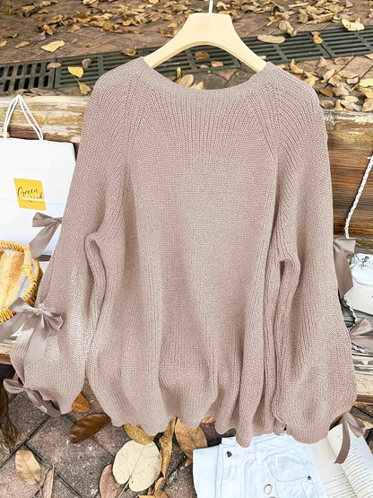 Women's Textured Sweater - Regular Fit Crew Neck detail view