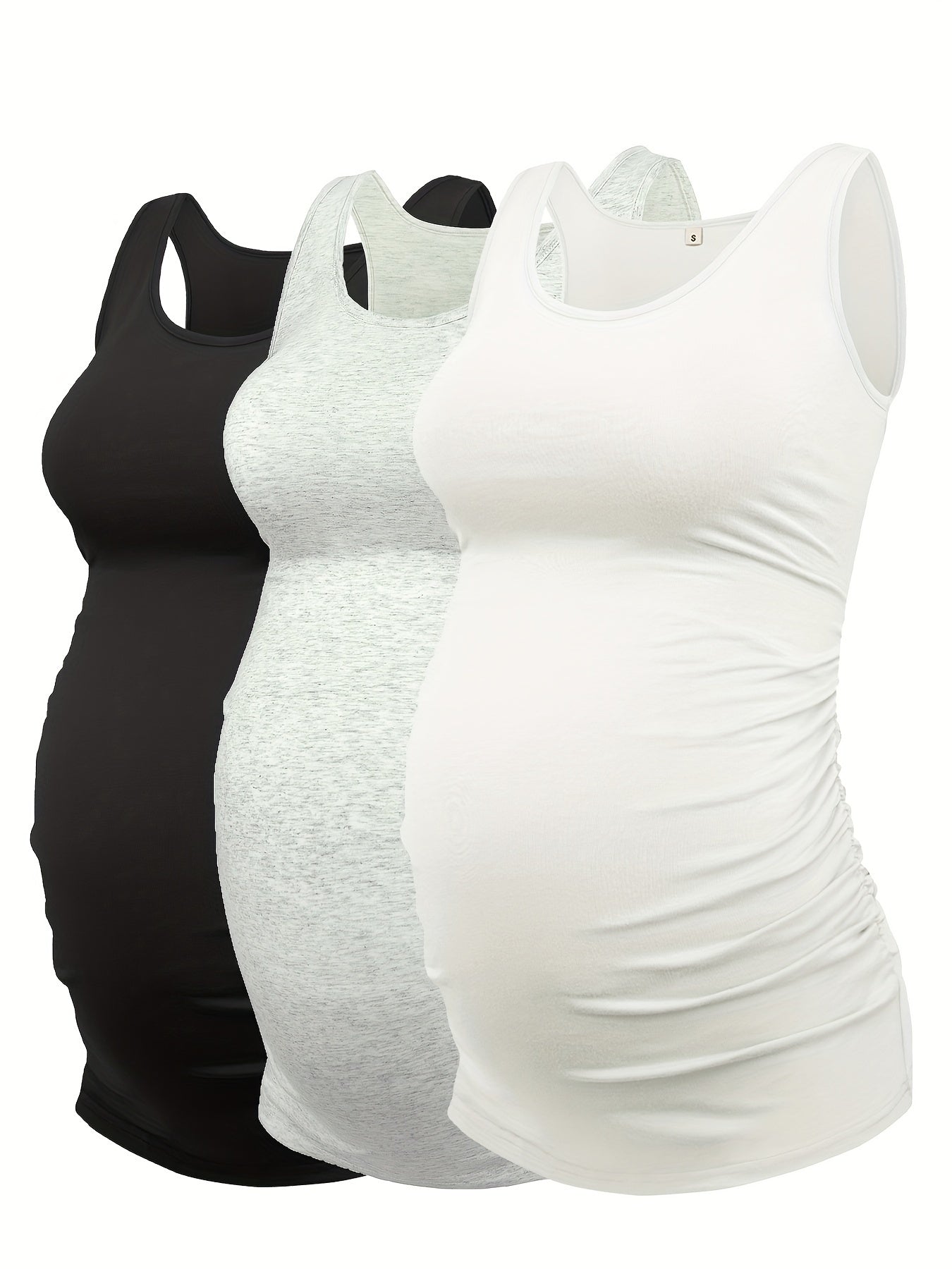 Women's Textured Tank Top - 3-Pack Crew Neck Sleeveless detail view