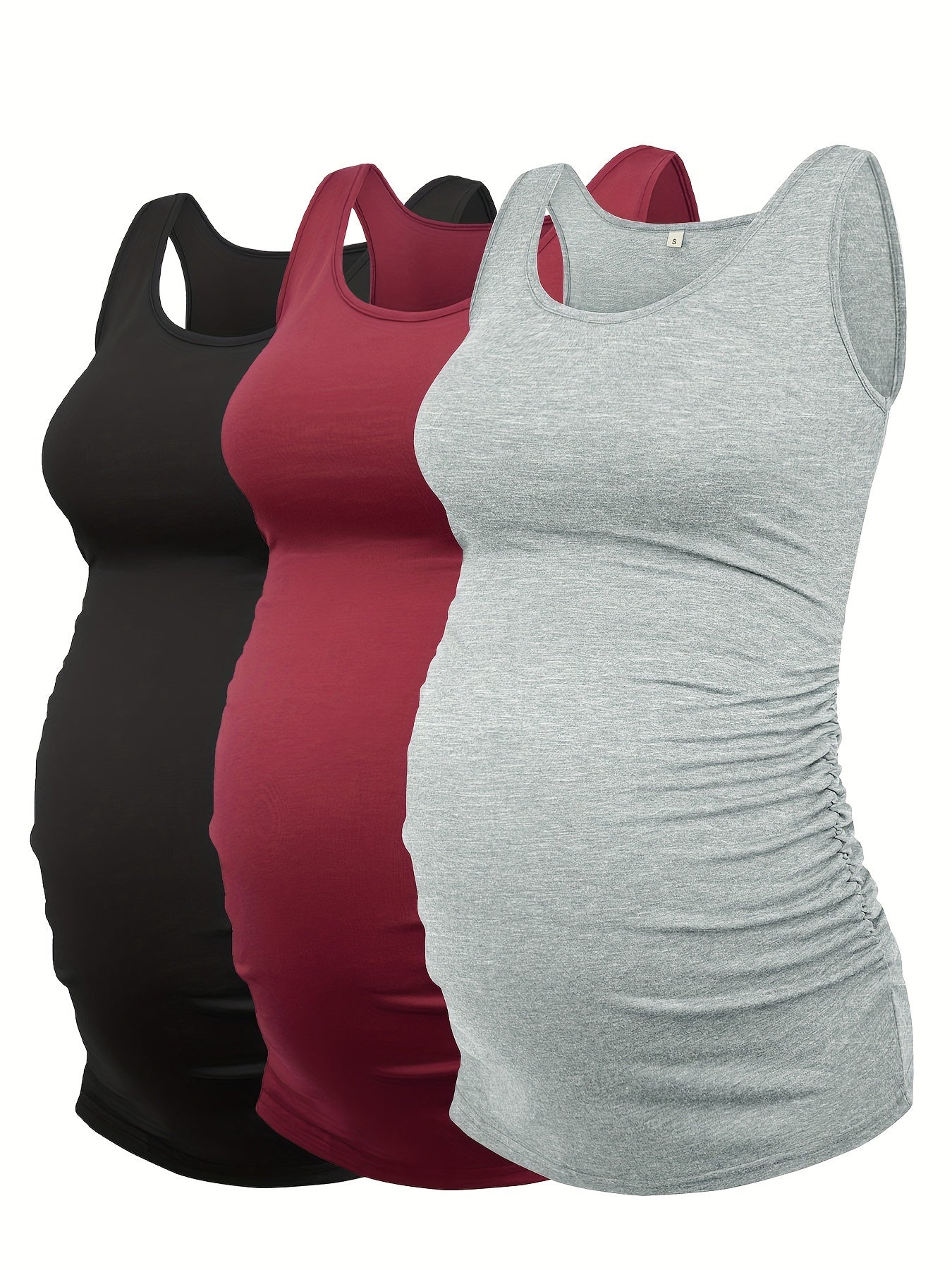 Women's Textured Tank Top - 3-Pack Crew Neck Sleeveless detail view