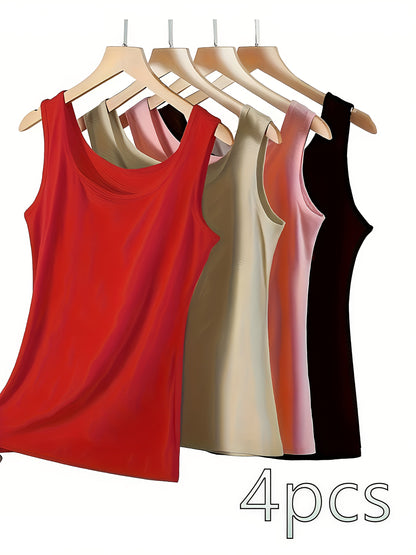 Women's Textured Tank Top - 4-Pack Classic Neck – view 6