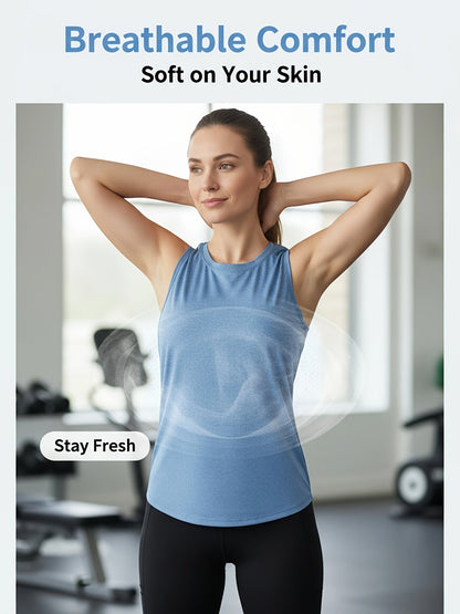 Women's Textured Tank Top - 5-Pack Classic Neck Sleeveless – view 11