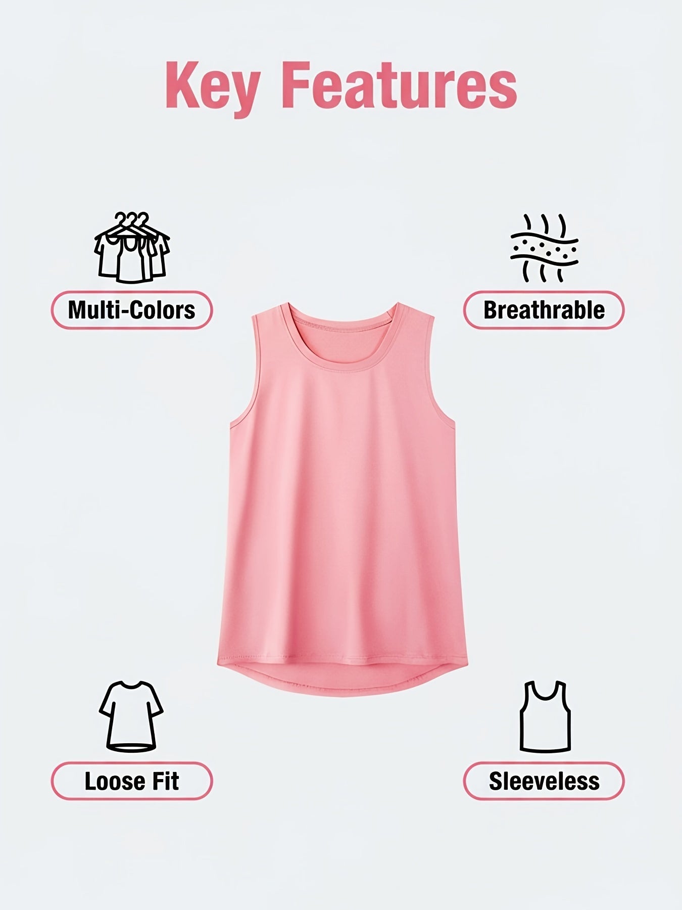 Women's Textured Tank Top - 5-Pack Classic Neck Sleeveless – view 15