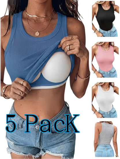 Women's Textured Tank Top - Classic Neck Sleeveless – Sizes S–XXL – view 13