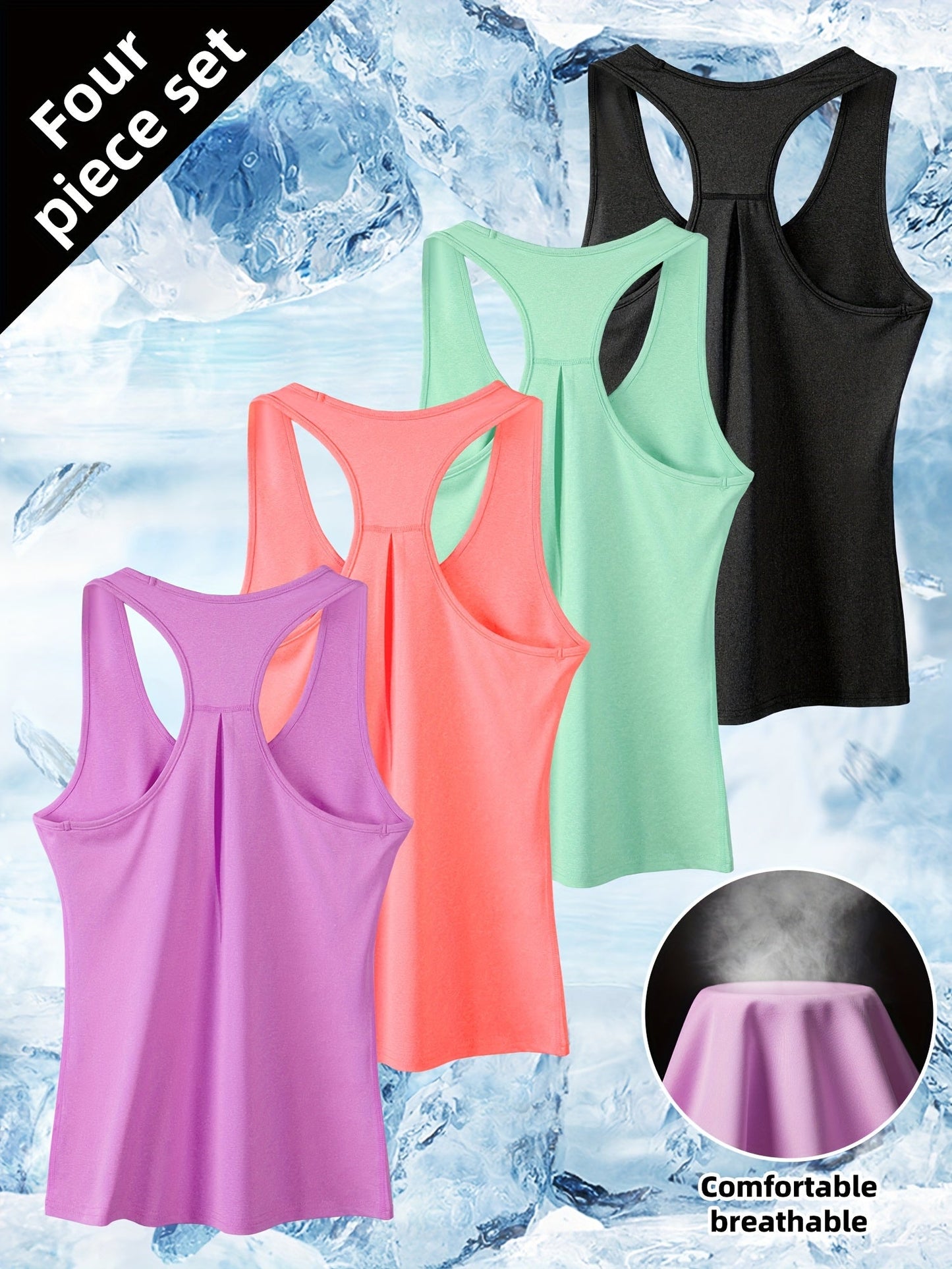 Women's Textured Tank Top - Crew Neck Sleeveless – 10-Variant Selection detail view