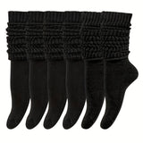 6 pairs (black) of extra long socks