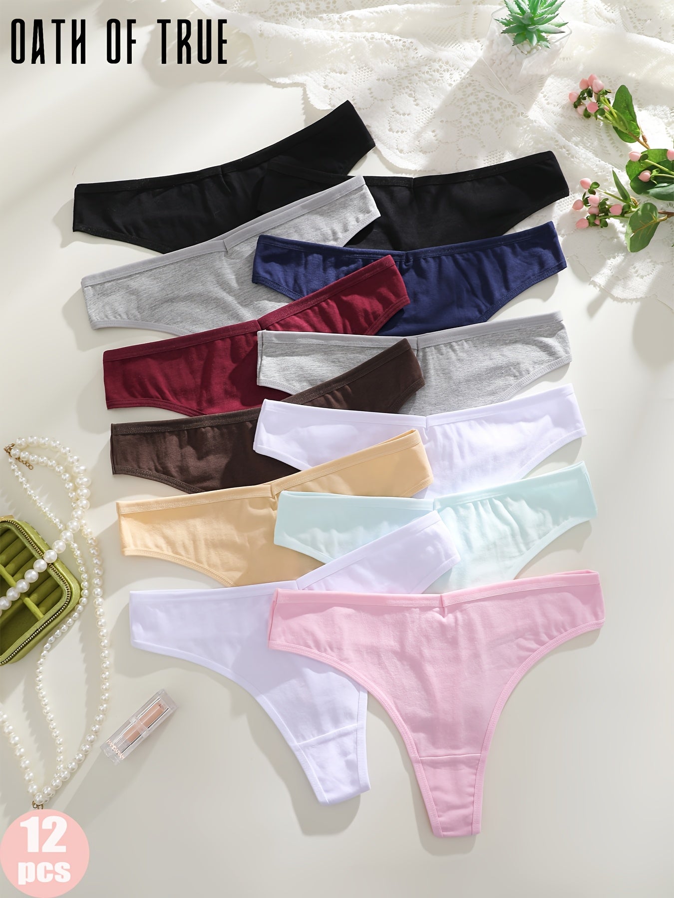 Women's Thongs - Solid Color Daily Comfort – view 6