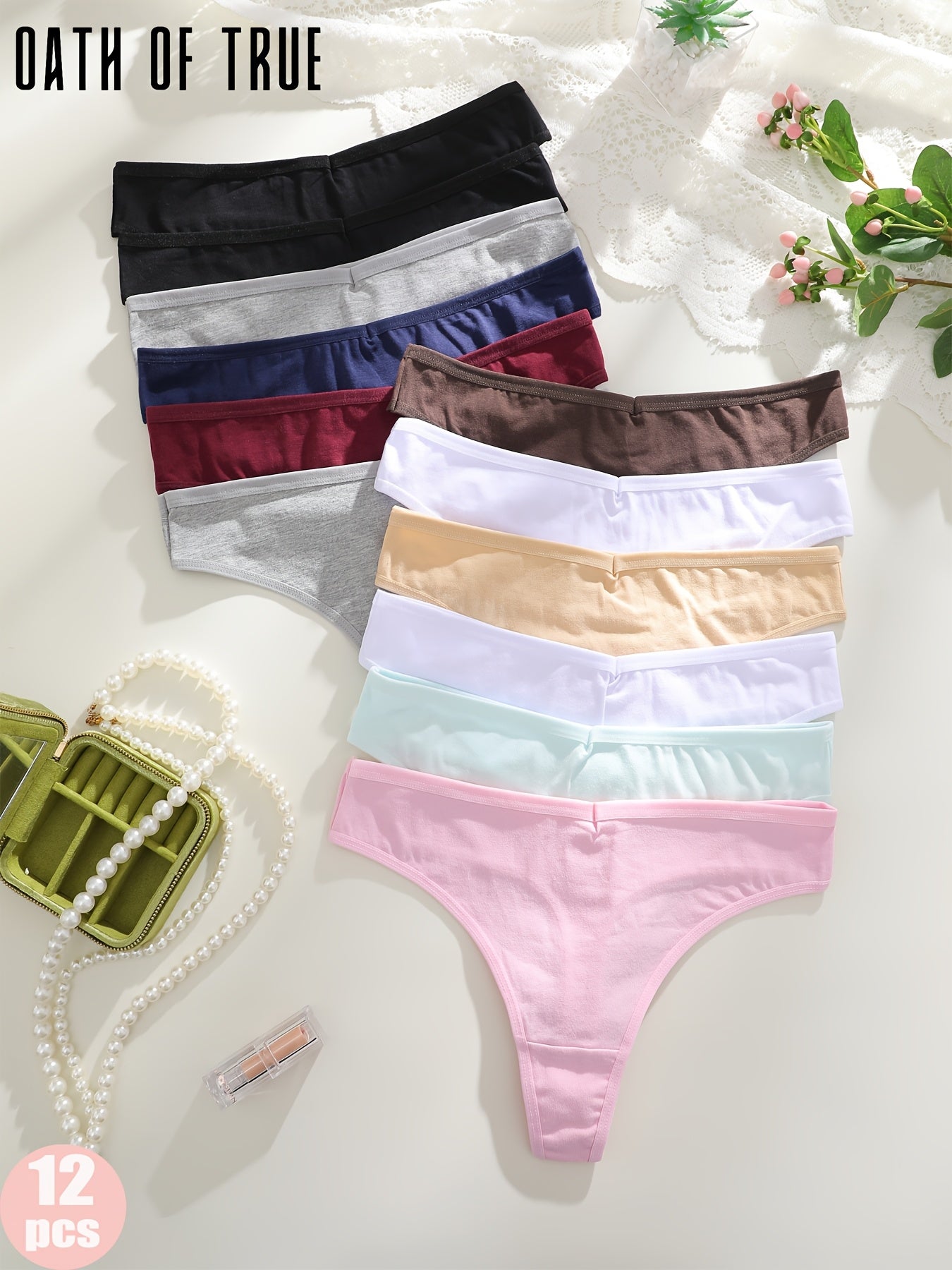 Women's Thongs - Solid Color Daily Comfort – view 9