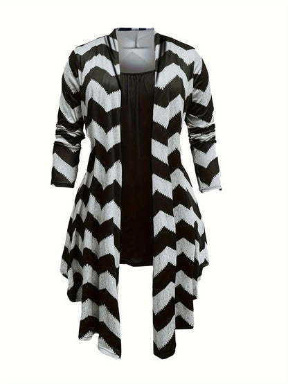 Women's Three-Piece Outfit Set - Graphic Print Casual Matching Outfit detail view