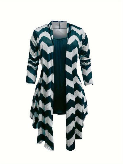 Women's Three-Piece Outfit Set - Graphic Print Casual Matching Outfit detail view