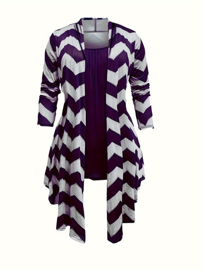 Women's Three-Piece Outfit Set - Graphic Print Casual Matching Outfit detail view